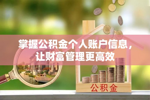 平利掌握公积金个人账户信息，让财富管理更高效