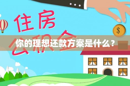 平利你的理想还款方案是什么？